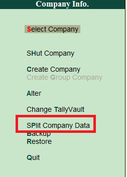 split company data