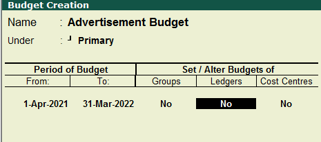 ledger create