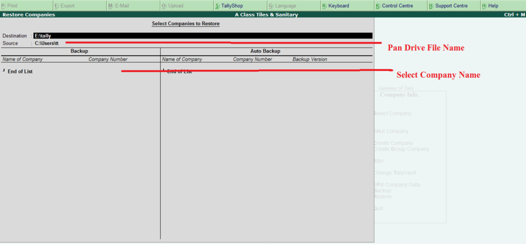 tally data backup 