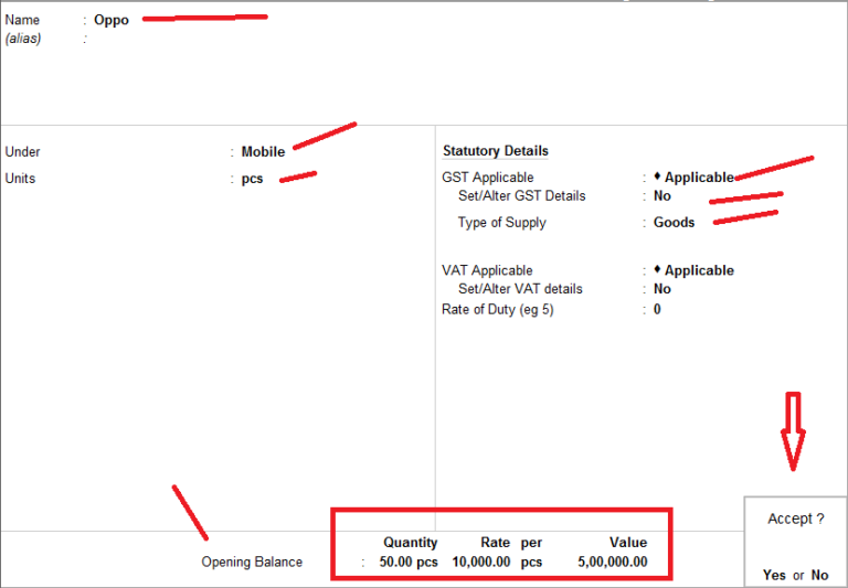 How To Enter Opening Stock In Tally Without Inventory